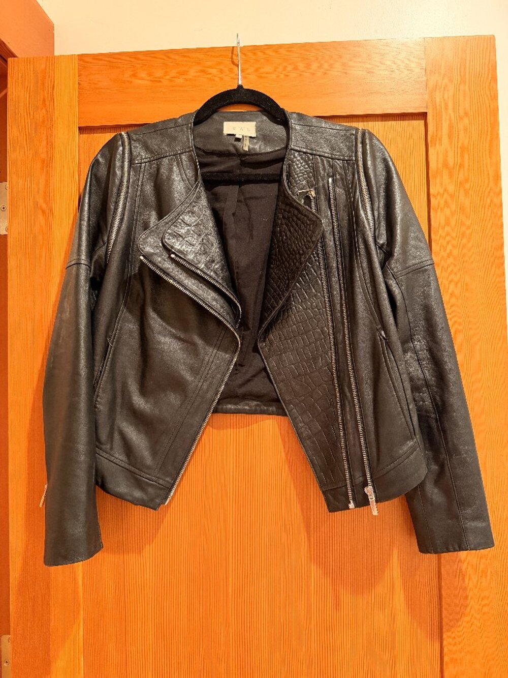 1.State Leather Jacket - size small